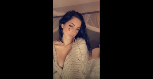 Leaked Snap Tiny Tits Brunette Girl Masturbating In Her Room