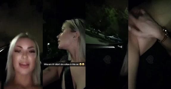 LaynaBoo – Cabrio car pussy fingering